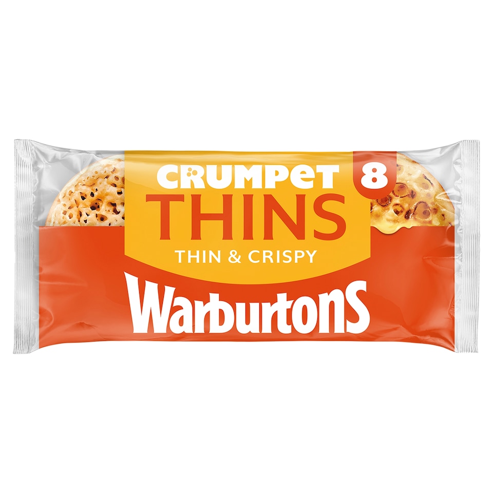 image 1 of Warburtons Crumpet Thins 8 pack