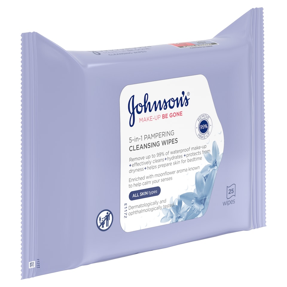 image 1 of Johnson's Face Care Pampering Wipes 25