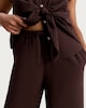 image 2 of F&F Wide Leg Drawstring Co-ord Trousers in Brown