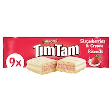 Arnott's Tim Tam Strawberries & Cream Flavour 9 Biscuits 165g