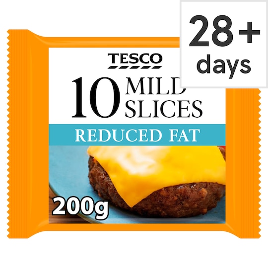 Tesco 10 Reduced Fat Mild Slices 200G Tesco Groceries