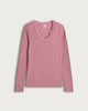 image 4 of F&F Medium Warmth Thermal Lace Trim Long Sleeved Top in Pink