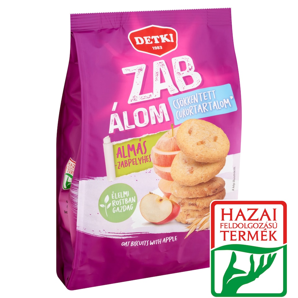 Detki Zab Álom Oat Biscuits with Apple, with Reduced Sugar Content 150 g