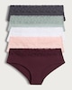image 4 of F&F 5-Pack Lace Trim Short Knickers in Multi