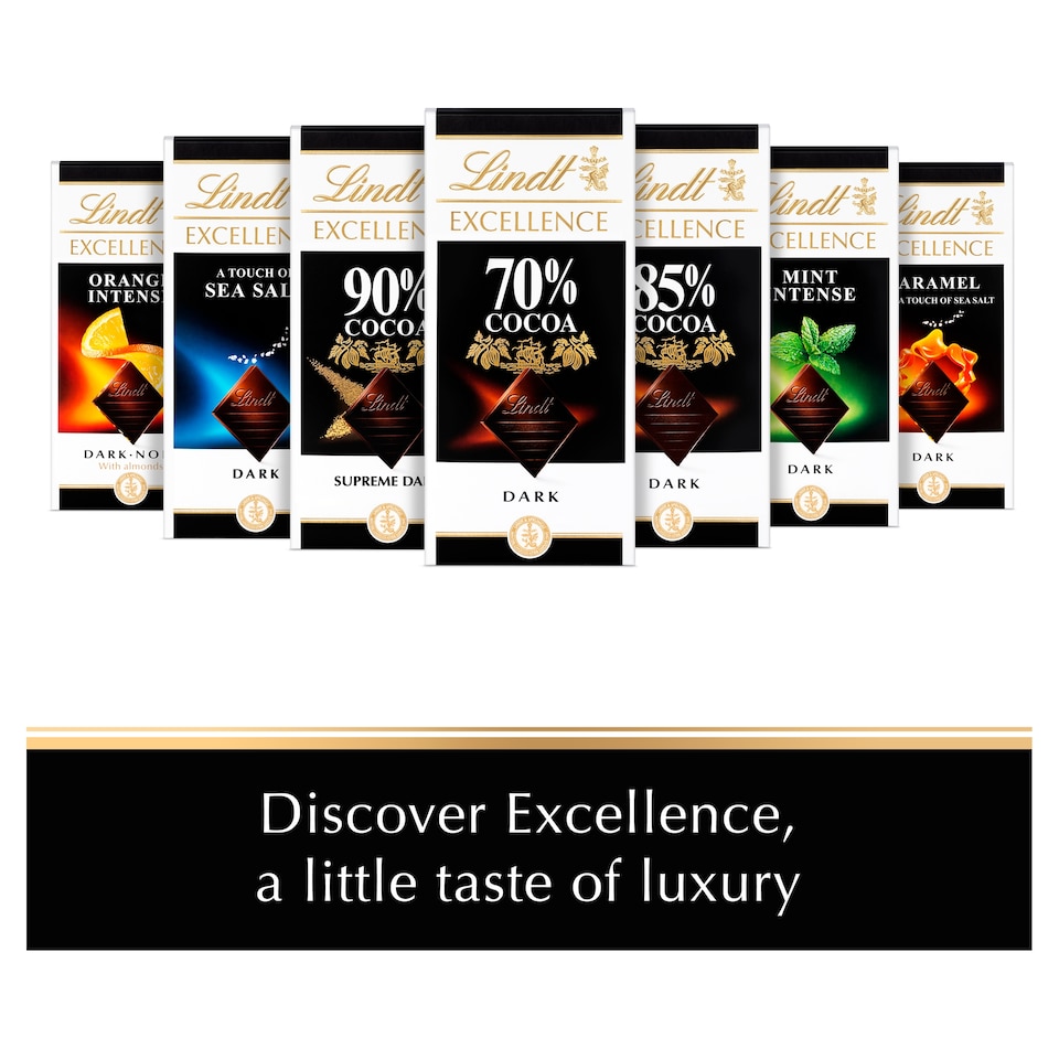 image 1 of Lindt Excellence Dark 90% Cocoa Chocolate Bar 100G