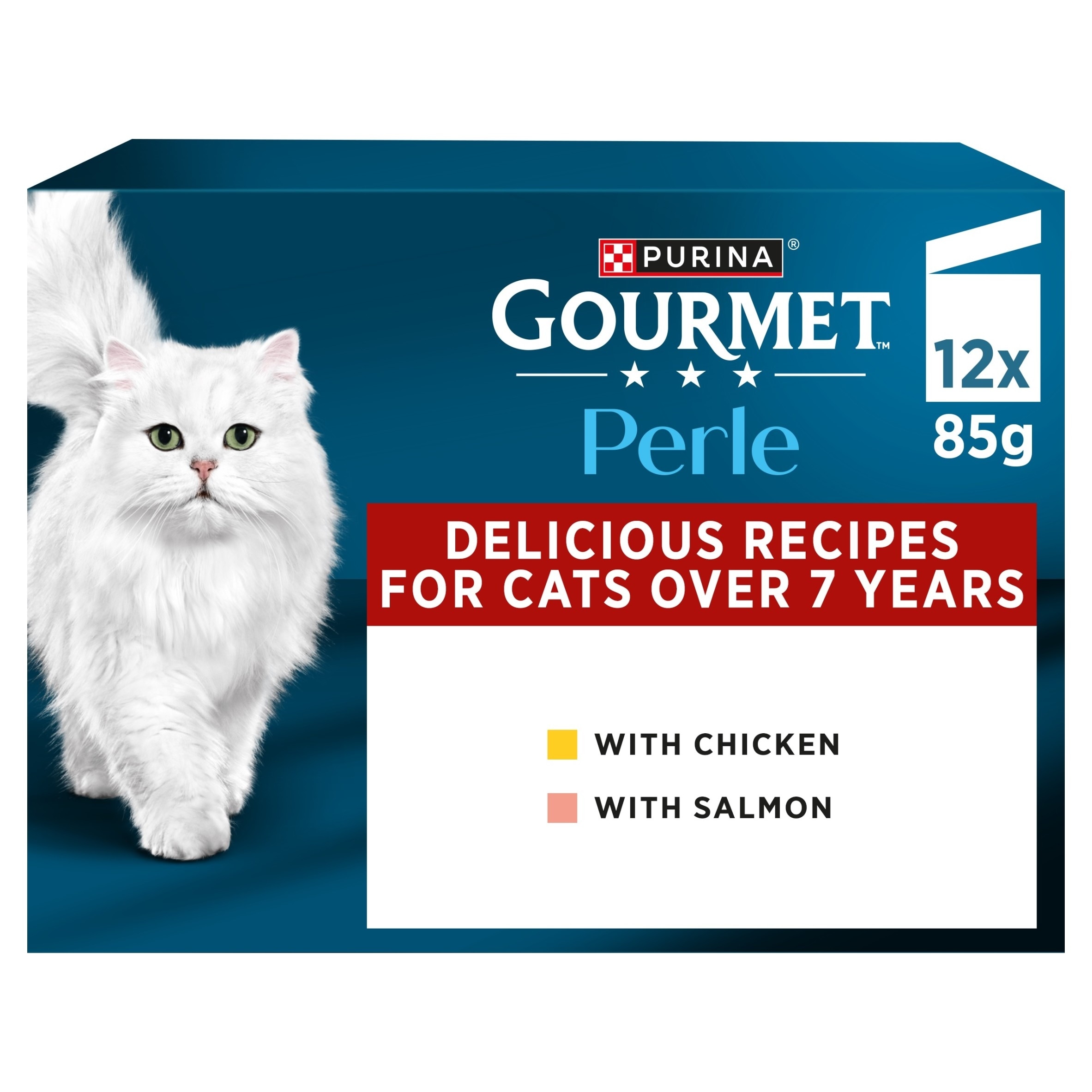 GOURMET Perle Senior 7+ Mini Fillets in Gravy Wet Cat Food 12x85g