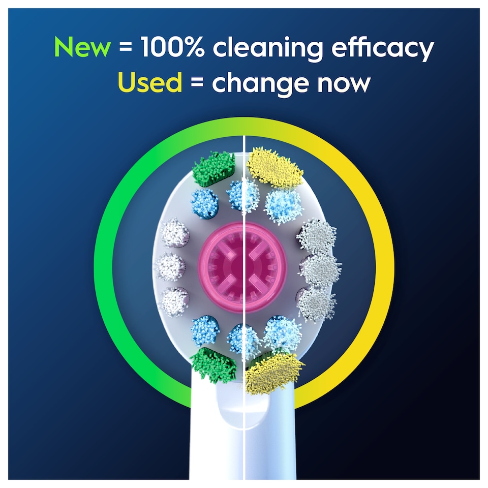 image 1 of Oral-B Pro 3D White Replacement Electric Toothbrush Heads X8