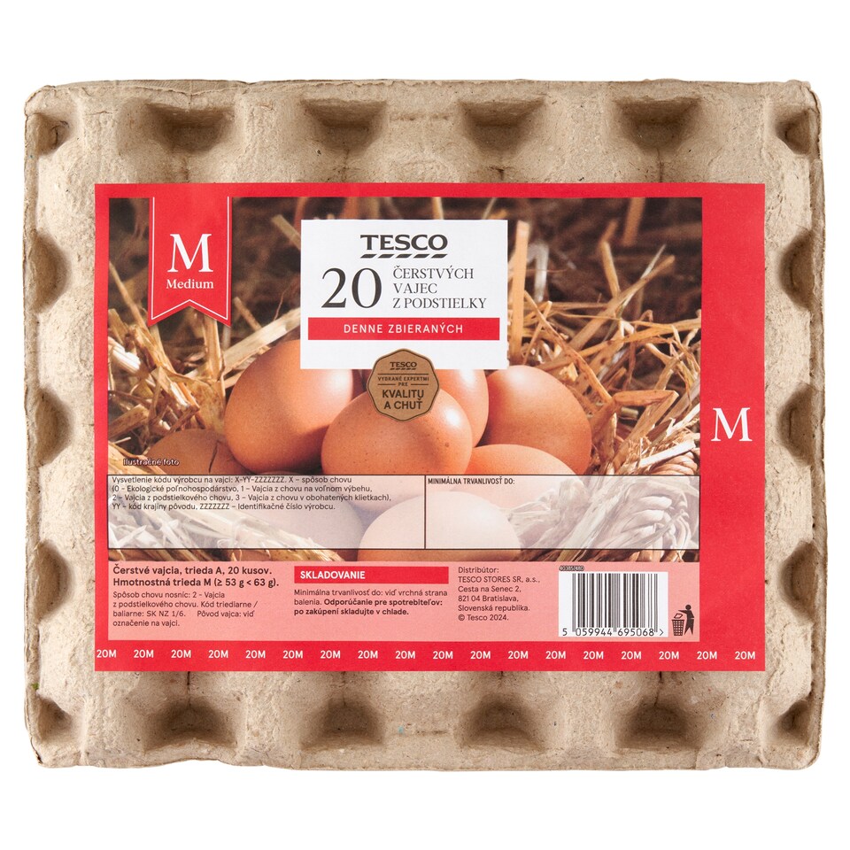 Tesco Fresh Eggs from Litter M 20 pcs