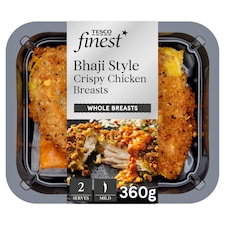 Tesco Finest Bhaji Style Crispy Chicken Breasts with Tikka Sauce 360g
