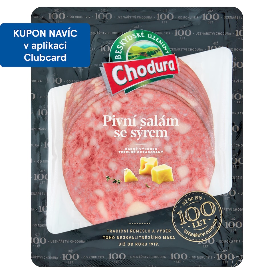 Obrázek 1 pro produkt Chodura Pivní salám se sýrem 100g