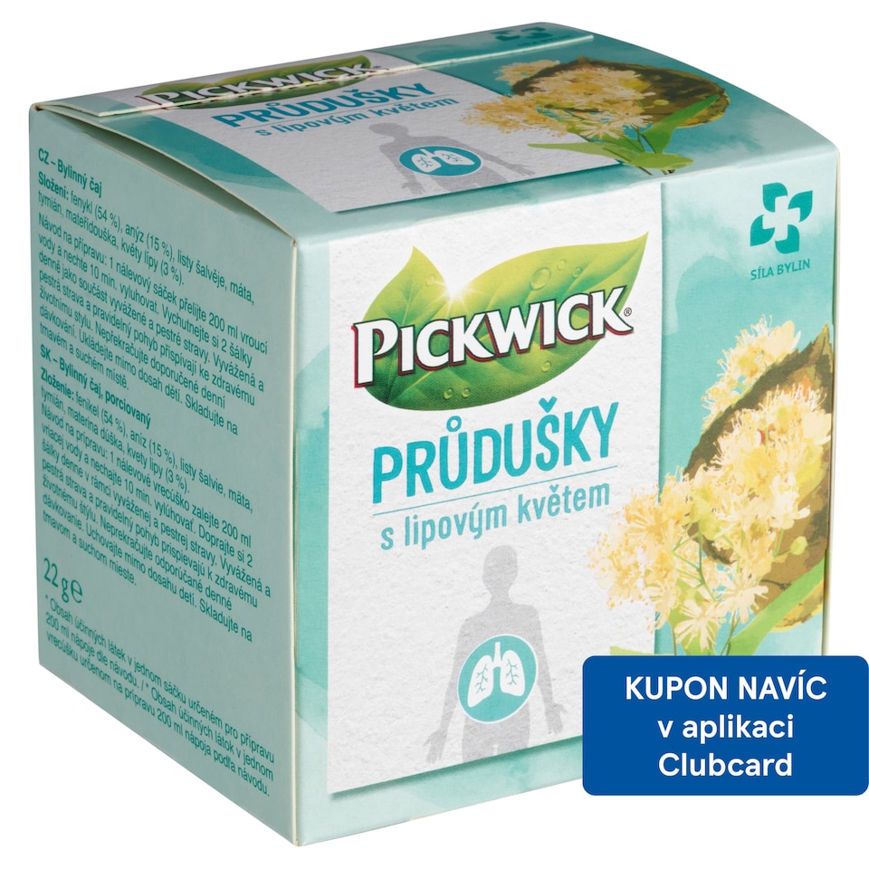 Pickwick Průdušky s lipovým květem 10 x 2,2g (22g)