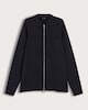 image 4 of The F&F Edit Knitted Pocket Front Zip Up Collared Jacket in Navy