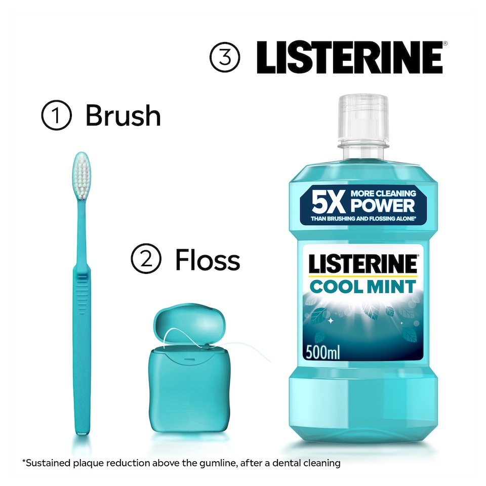 image 1 of Listerine Cool Mint Mouthwash 500ml