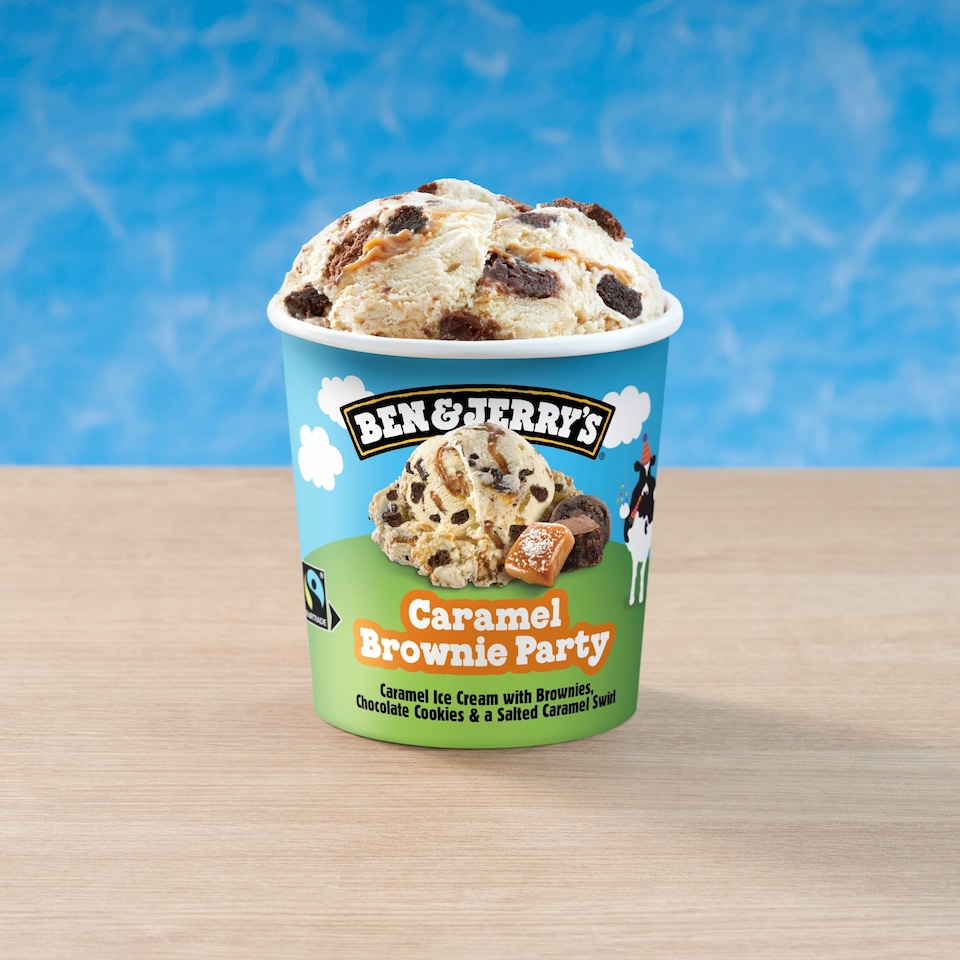image 1 of Ben & Jerry's Caramel Brownie Party Ice Cream Tub 465ml