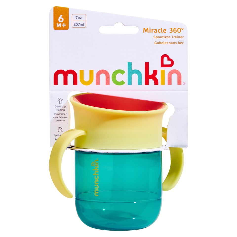 image 1 of Munchkin Miracle 360 Degree Spoutless Trainer Cup 6m+ 7oz 207ml.