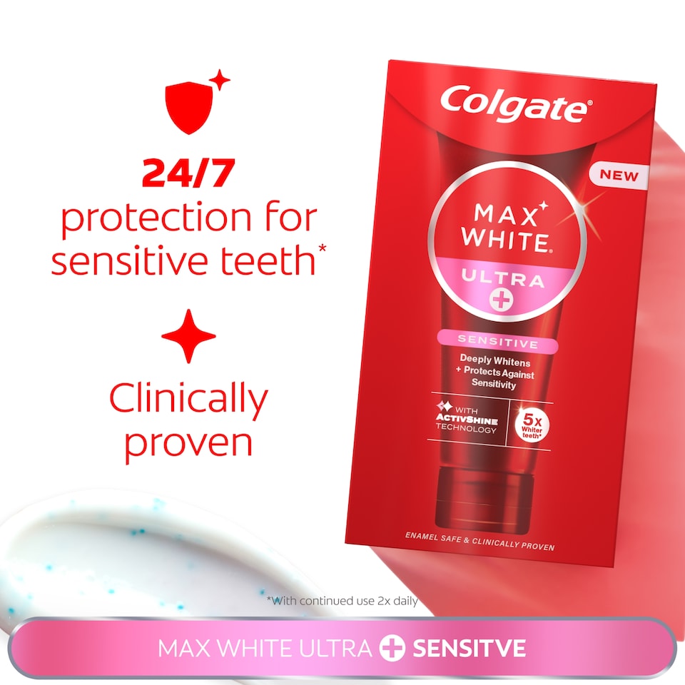 image 1 of Colgate Max White Ultra+ Sensitive Whitening Toothpaste 75ml