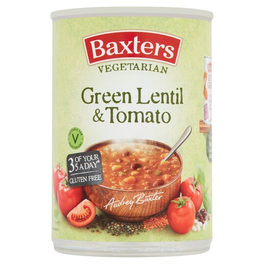 Baxters Vegetarian Green Lentil And Tomato Soup 400G