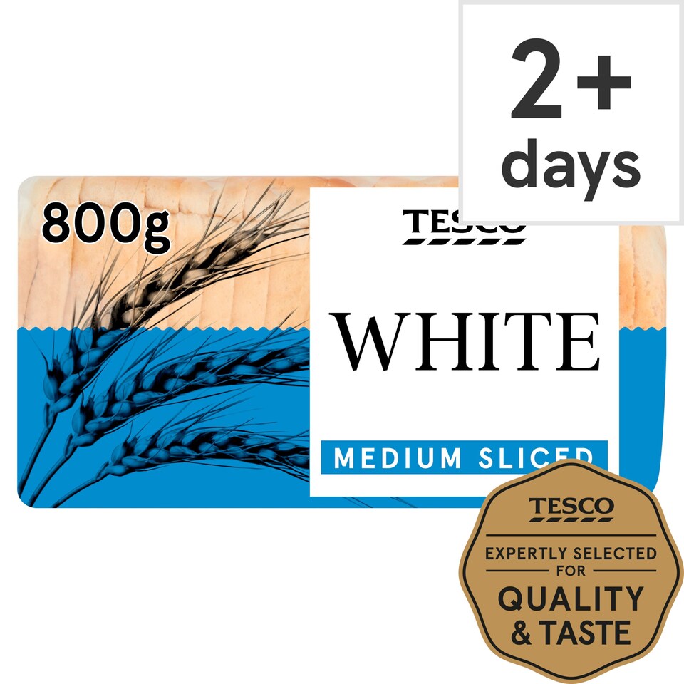 Tesco White Bread 800G Tesco Groceries