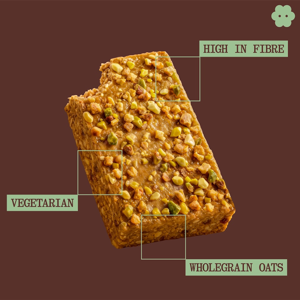 image 1 of Graze Pistachio & White Chocolate Oat Blondies 3x45g