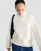 image 2 of F&F Premium Ribbed High Neck Jumper With Cashmere in Cream