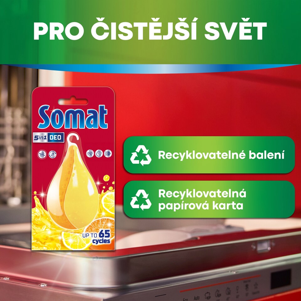 Obrázek 1 pro produkt SOMAT osvěžovač Deo Perls Lemon 60 mytí