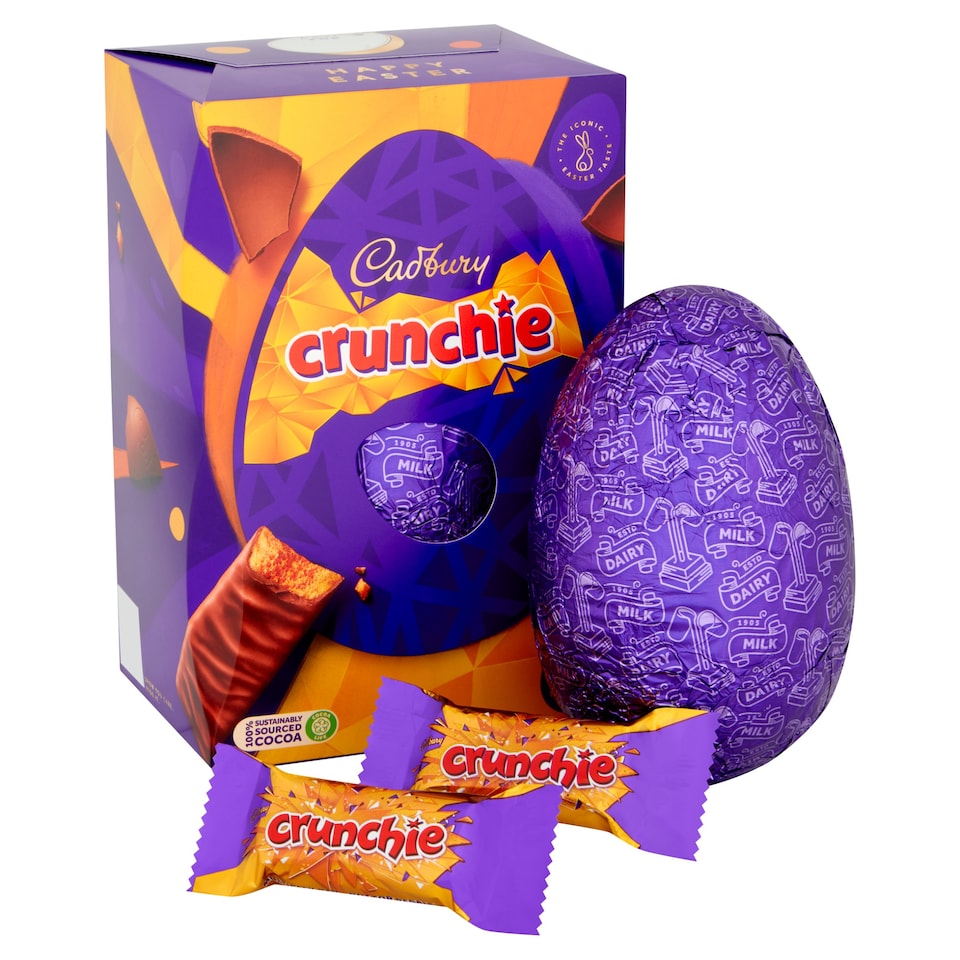 image 1 of Cadbury Crunchie Chocolate Easter Egg 190G