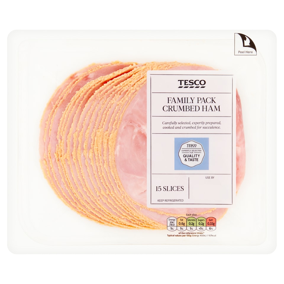 Tesco Family Pack Crumbed Ham 300g