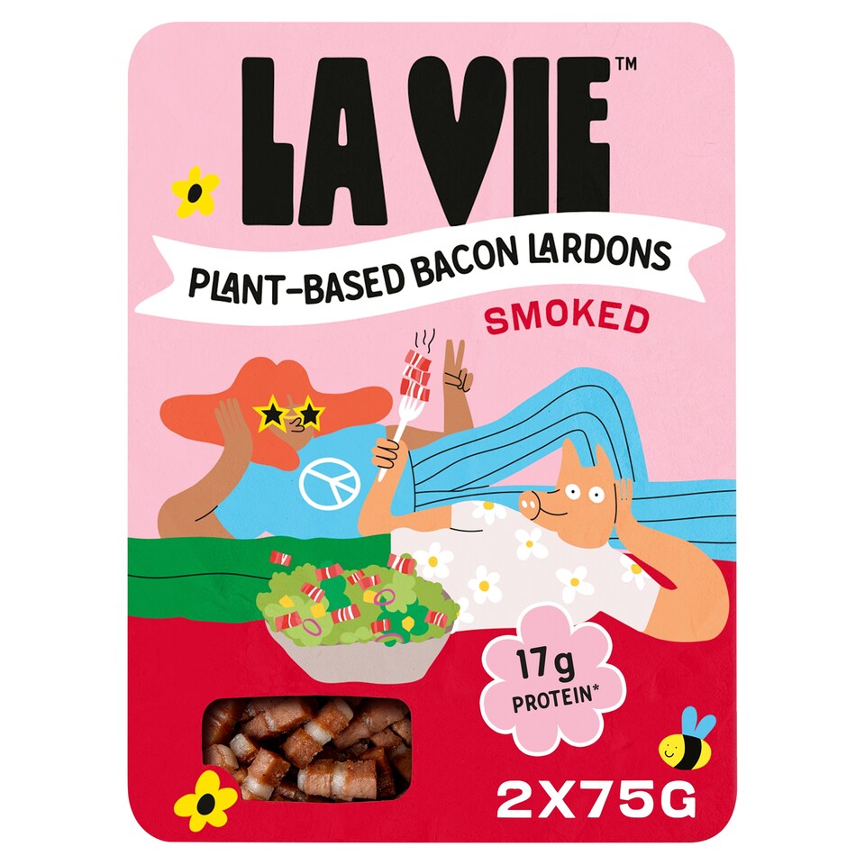 image 1 of La Vie Plant-based Smoked Bacon Lardons 150g