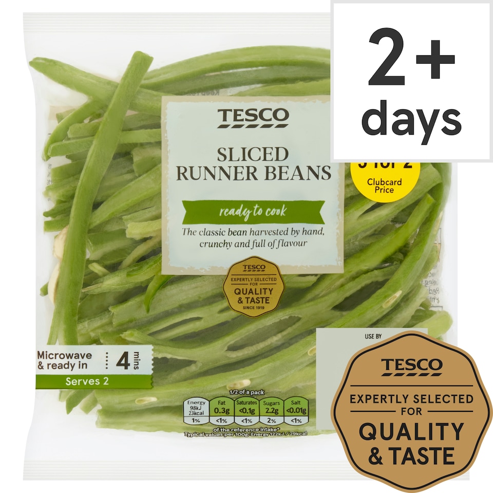 image 1 of Tesco Traditional Sliced Runner Beans 160G