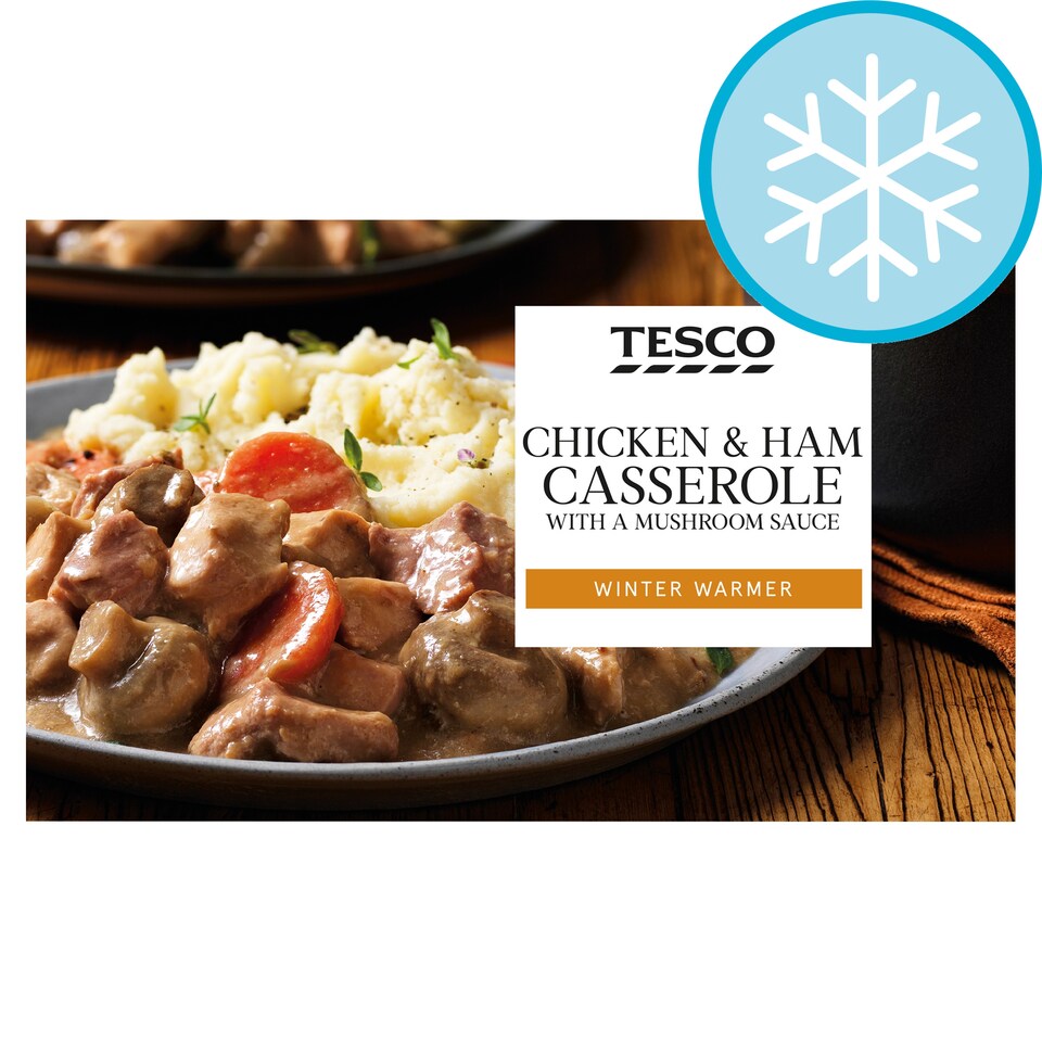 Tesco Chicken & Ham Casserole With Creamy Mushroom Sauce 600G