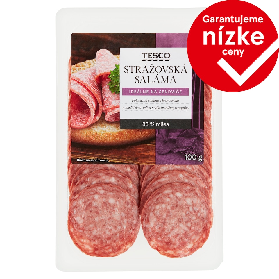 Tesco Strážovská Salami 100 g