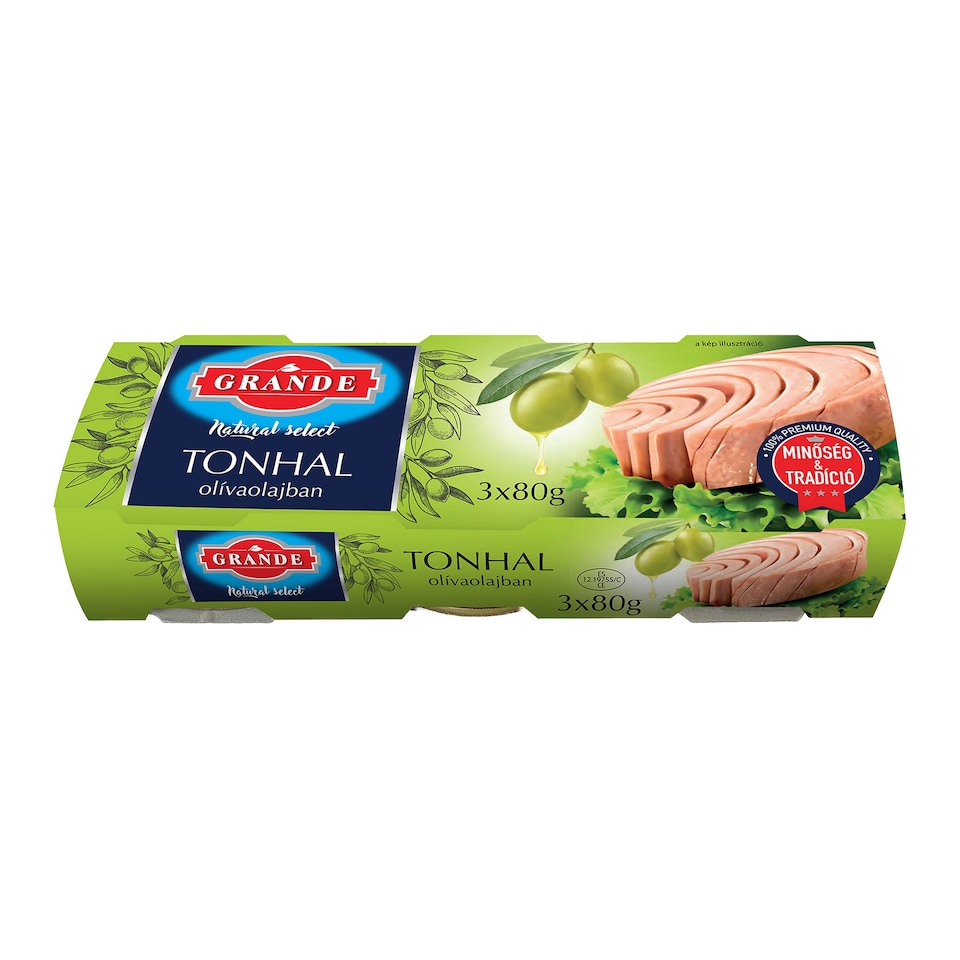 GRANDE tonhaltörzs olívaolajban 3x80 g