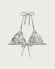 image 4 of F&F Paisley Floral Print Triangle Bikini Top in Cream