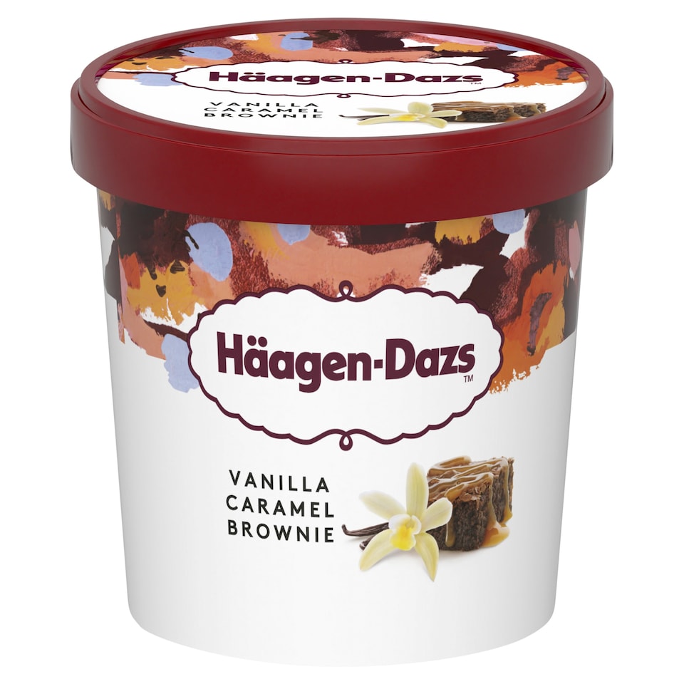 Häagen-Dazs Vanilková zmrzlina smetanová s mléčnou karamelovou polevou a kousky brownie 460ml