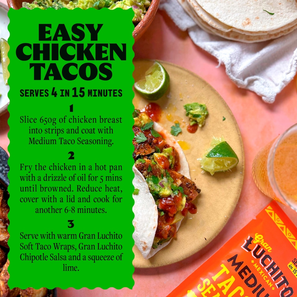 image 1 of Gran Luchito Jalapeno & Cumin Medium Taco Seasoning 28g