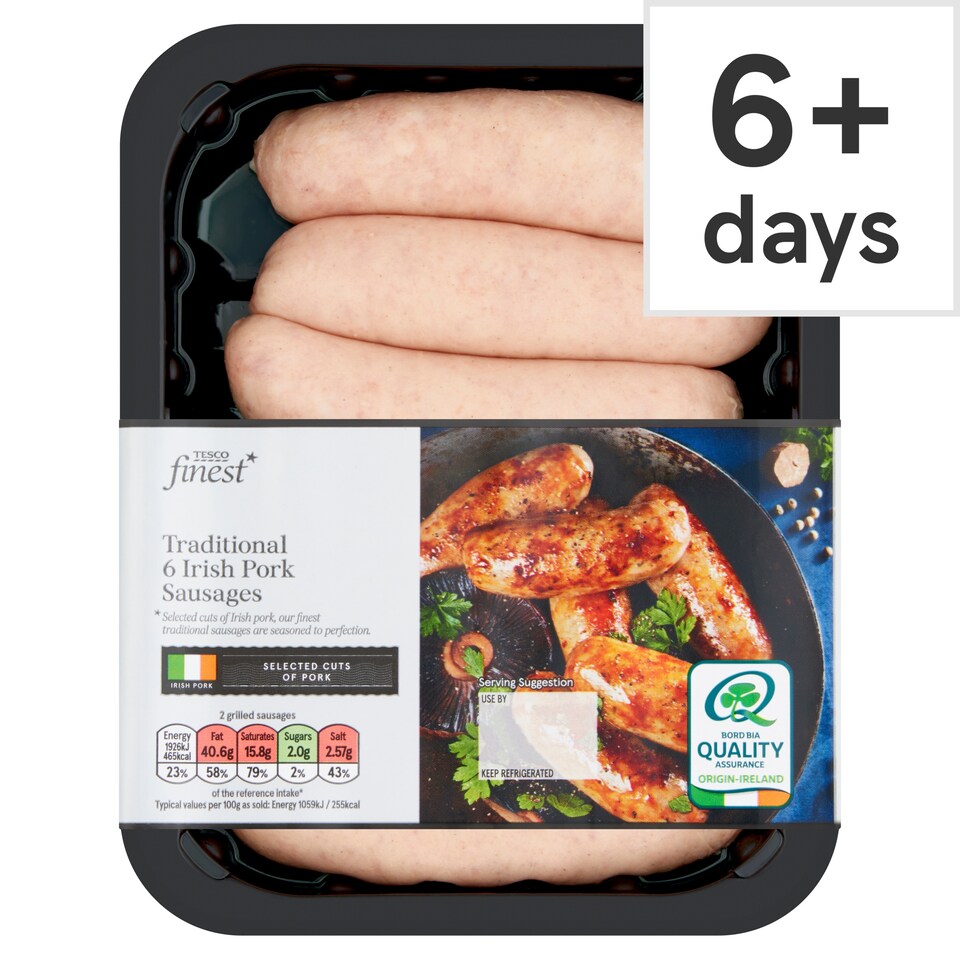 Tesco Finest Pork Sausages 454G