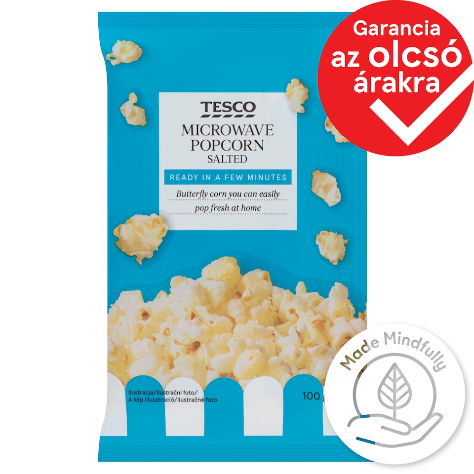 Tesco Salted Microwave Popcorn 100 g