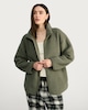 image 3 of F&F Fleece Zip Up Pyjama Top in Khaki
