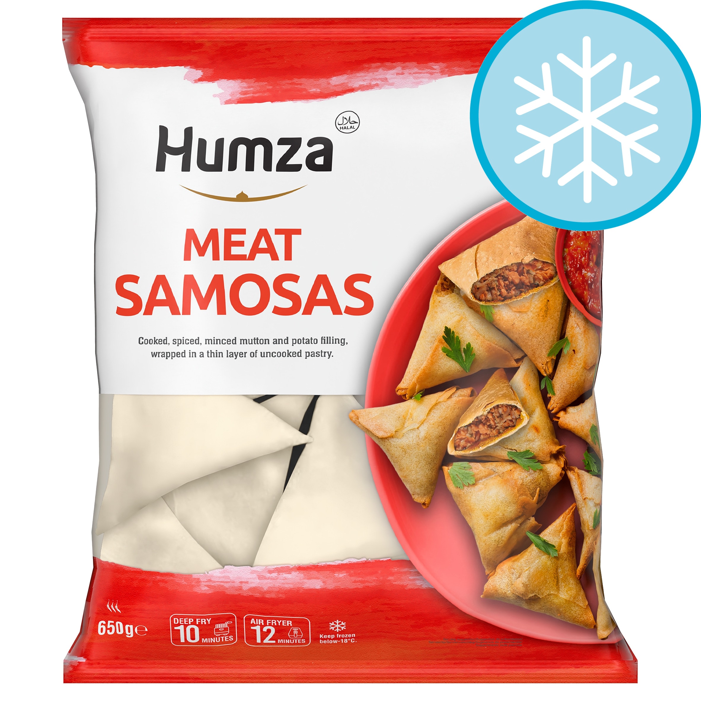 Humza Frozen Meat Samosas 20 Pieces 650g