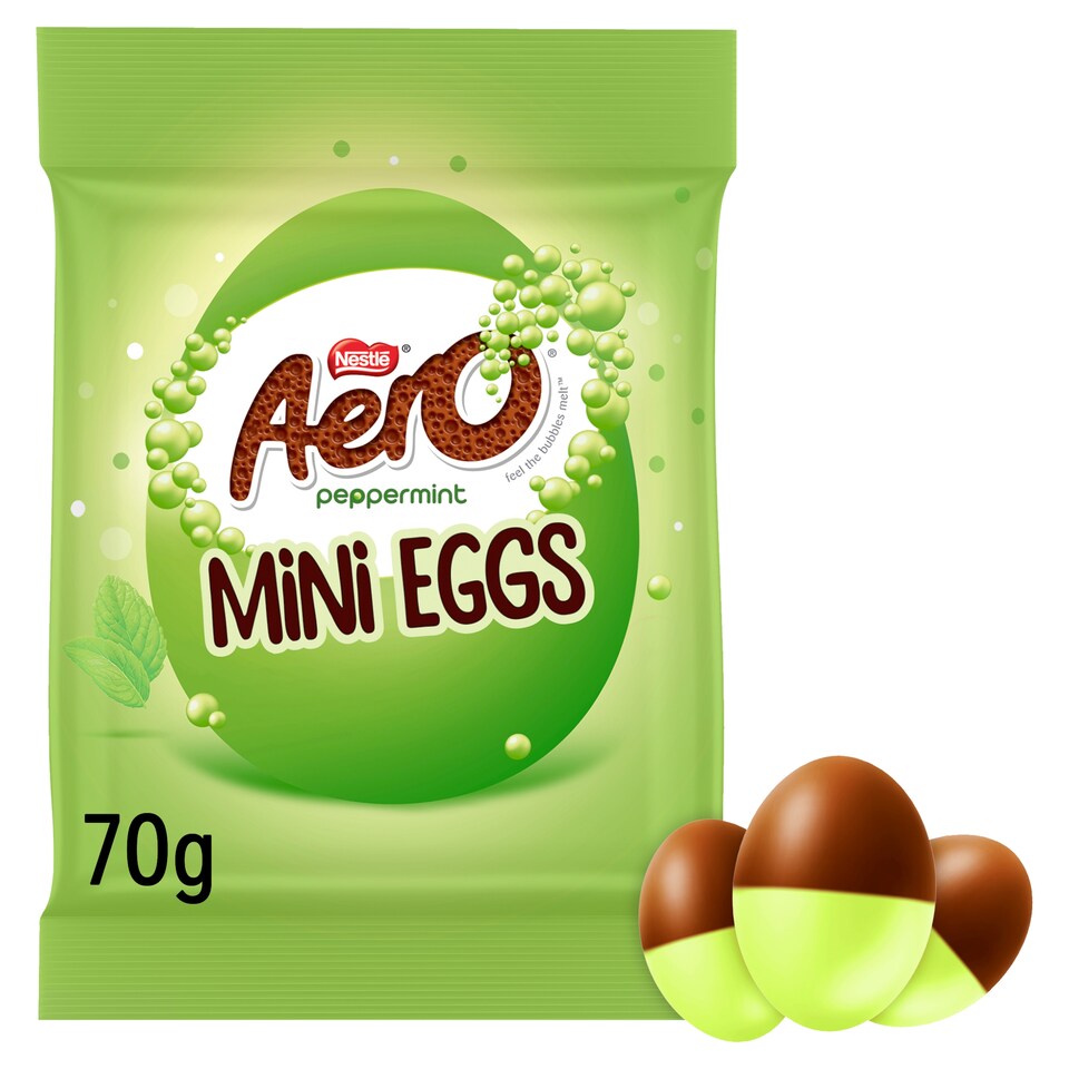 image 1 of Aero Peppemint Milk Chocolate Mini Eggs 70G