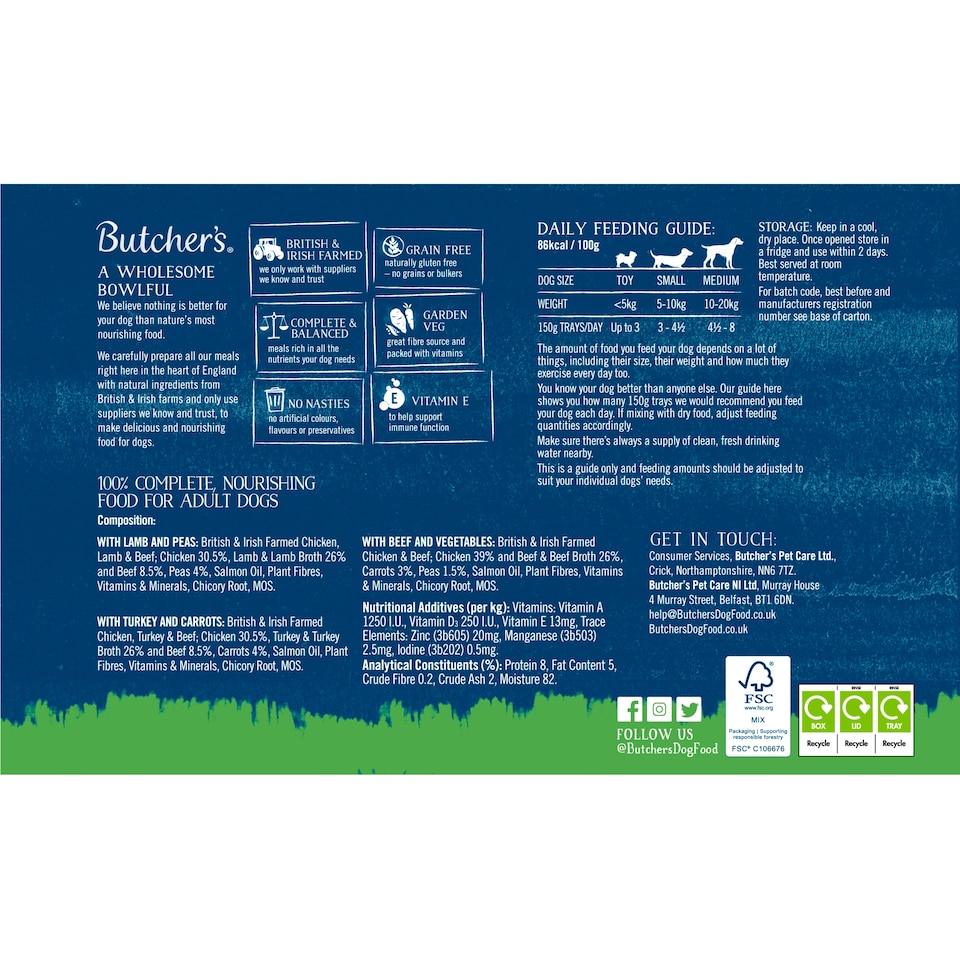 image 1 of Butchers Traditional Recipe 12X150g Foiltray