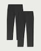 image 4 of F&F Girls School 2-Pack Dressing Made Easy Trousers in Grey
