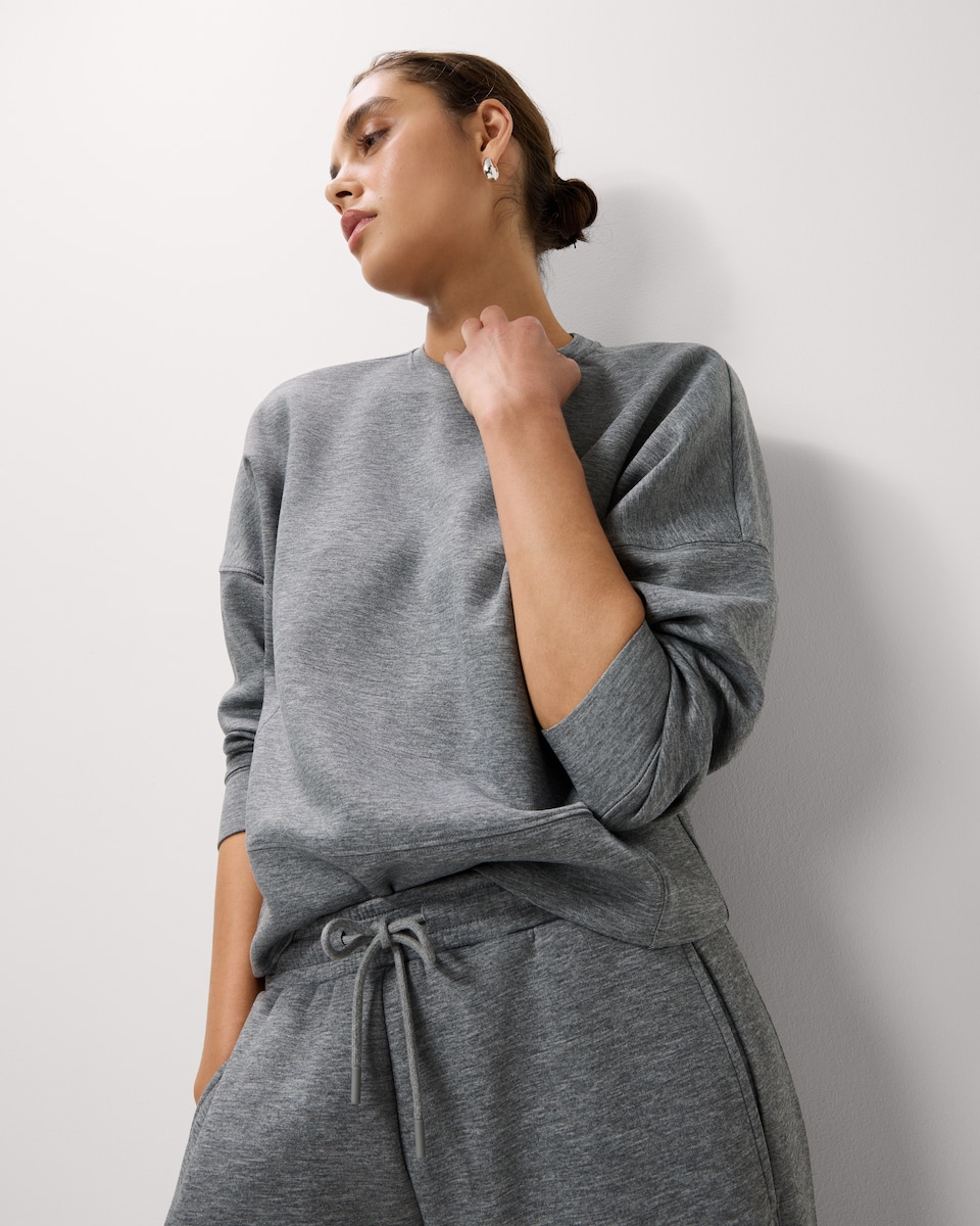 image 1 of F&F Boxy Long Sleeved Top in Grey