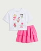 image 4 of Hello Kitty and Friends 2-Piece Pure Cotton T-Shirt & Tiered Skirt Set in Multi