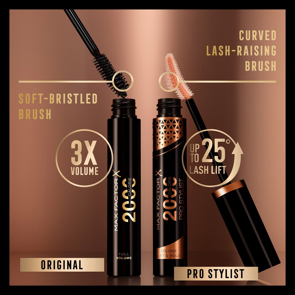 image 1 of Max Factor 2000 Pro Stylist Mascara Black Brown 9Ml