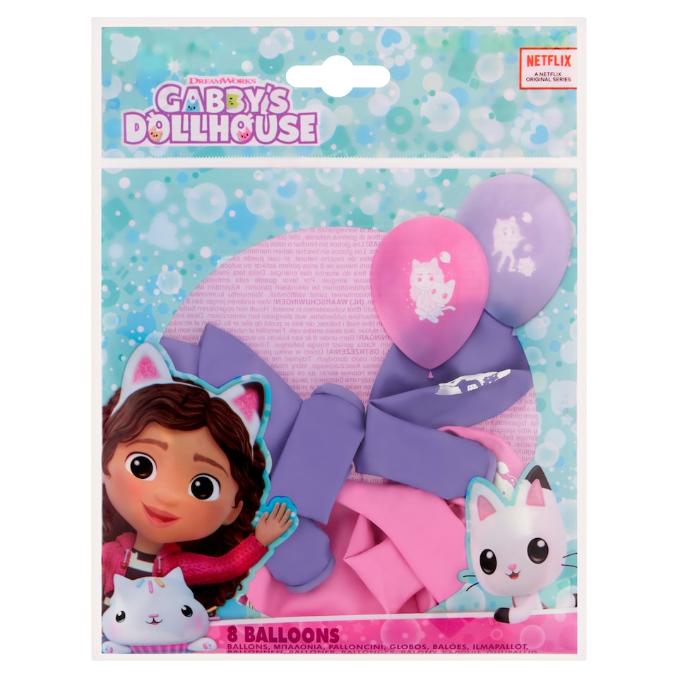 Decorata Party Dreamworks Gabby's Dollhouse balónky 8 ks
