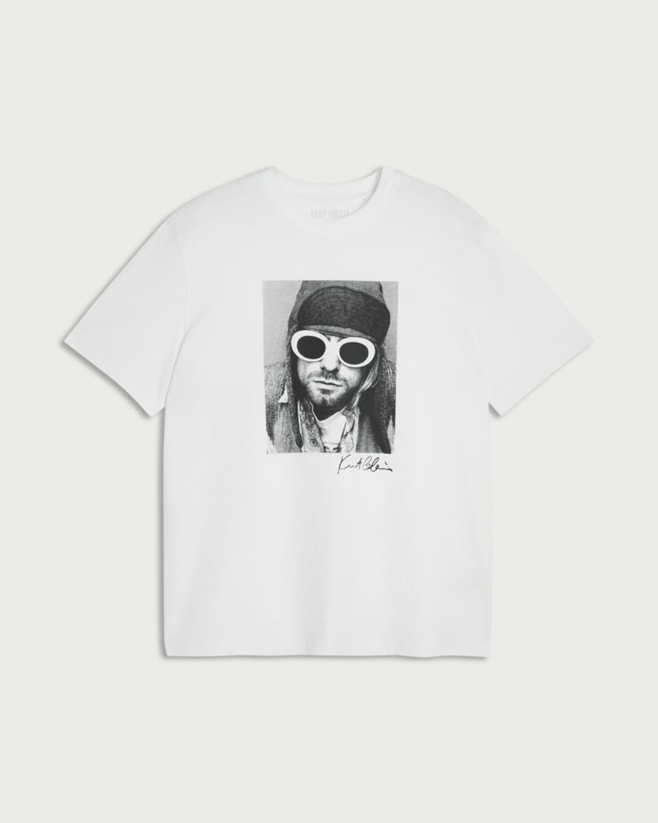 image 1 of Kurt Cobain Pure Cotton T-Shirt in White