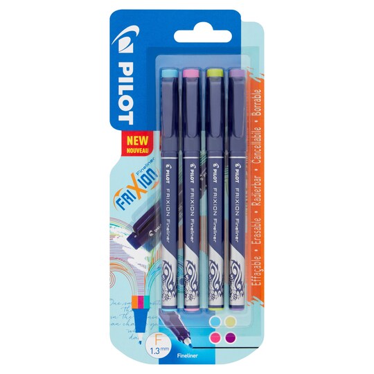Pilot Erasable Fineliners 4 Pack Tesco Groceries