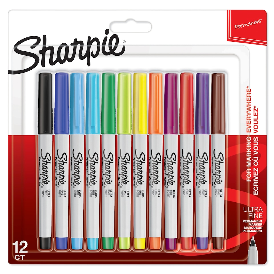 image 1 of Sharpie Ultra Fine Markers Assorted 12 Pack