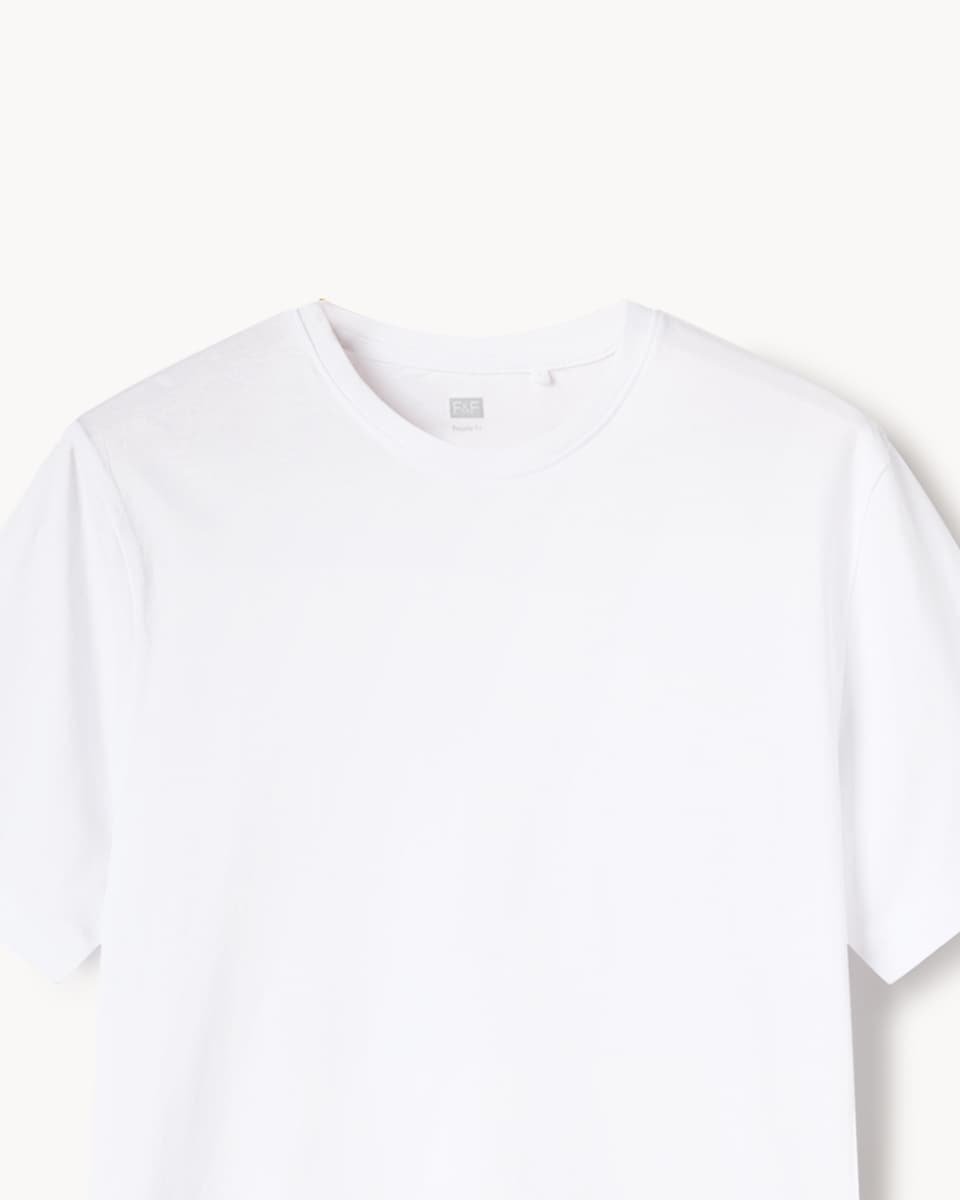 image 1 of F&F 3-Pack Cotton Rich Regular Fit T-Shirts in Multi White